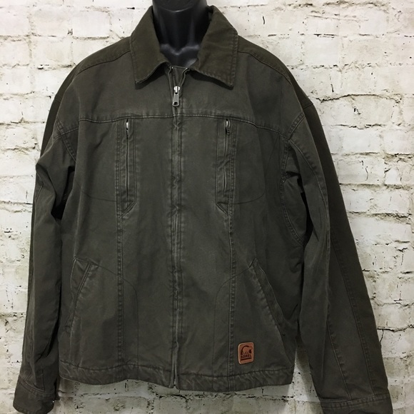 Sorel Green Canvas Jacket Size Xl 